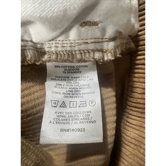 NWT LOFT The Straight High Rise Tan Brown Corduroy Pants Petite Womens Size 30 - Picture 12 of 14